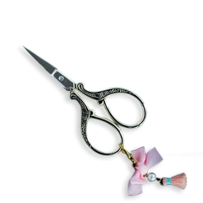 TIJERA P/ UÑAS CUTÍCULA BORDADO CON COLGANTE NAVI