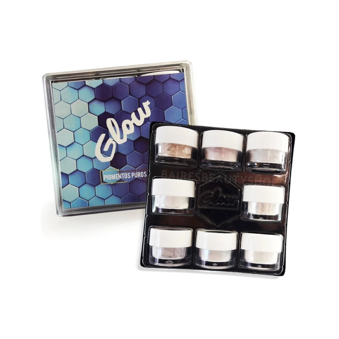 GLOW KIT PIGMENTO PURO ILUMINADORES X 8