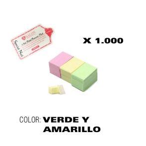 WIPES PARA MANICURIA COLOR X 1.000