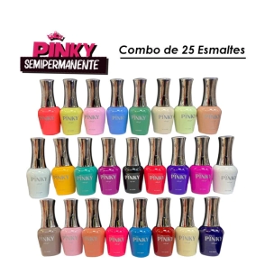 COMBO PINKY ESMALTES SEMIPERMANENTE 14 ML X 25