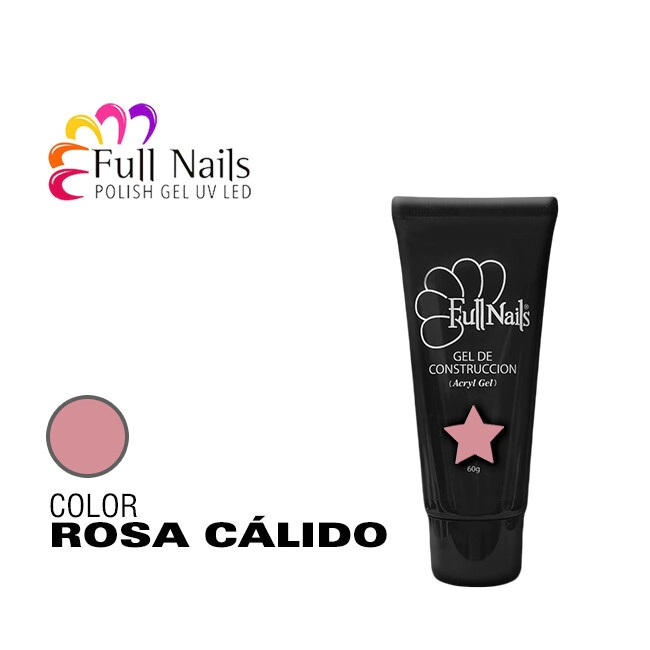 FULL NAILS ACRYGEL - GEL DE CONSTRUCCION ROSA CALIDO 60 G