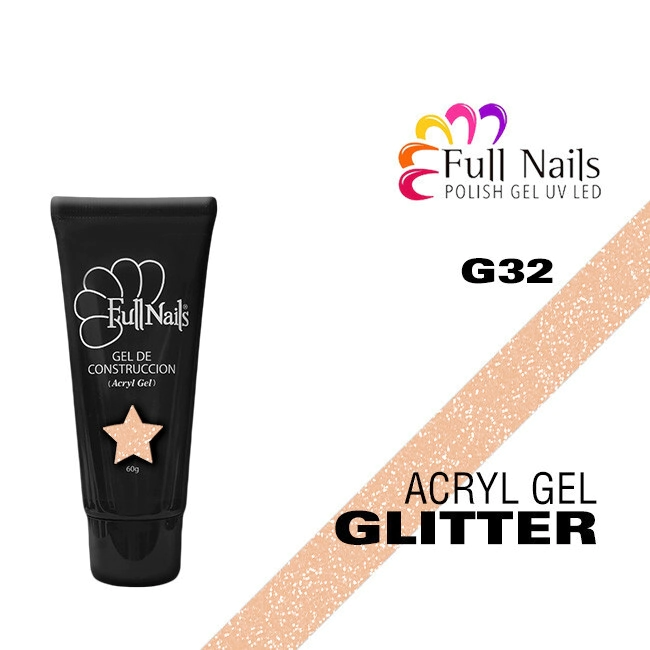FULL NAILS ACRYGEL GLITTER  60 G