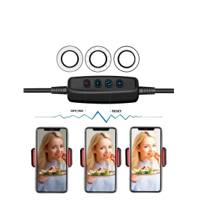 SOPORTE LIVE STREAM LUZ LED C/ SOPORTE P/ CELULAR