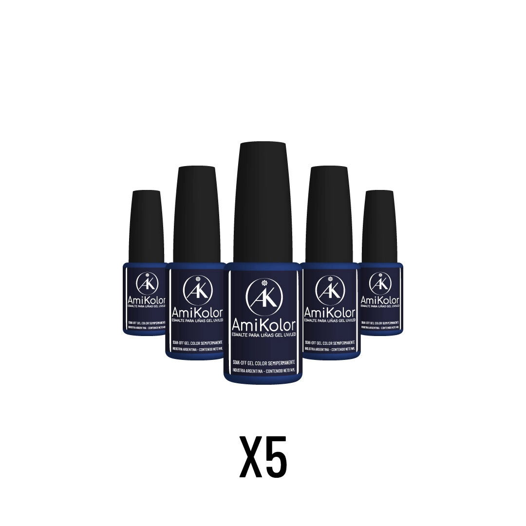 5 ESMALTES SEMIPERMANENTES AK AMIKOLOR