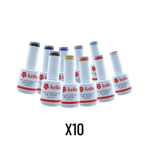 COMBO 10 ESMALTES KEILA EV/LED 12 ML