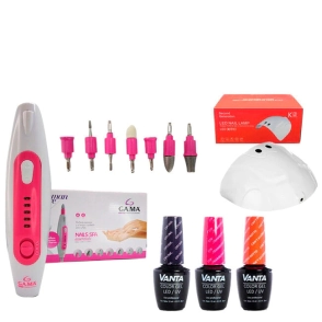 COMBO 3 ESMALTES VANTA, TORNO, CABINA K2 UV/LED 24W