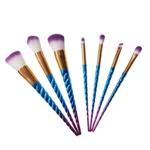 SET DE BROCHAS UNICORNIO PARA MAQUILLAJE x 7