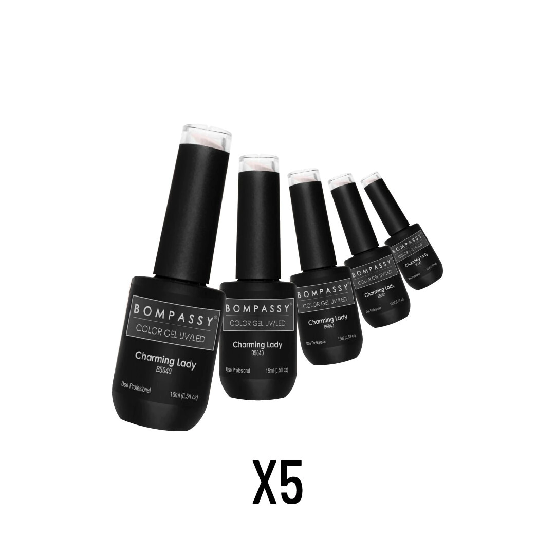 5 ESMALTES SEMIPERMANENTE BOMPASSY
