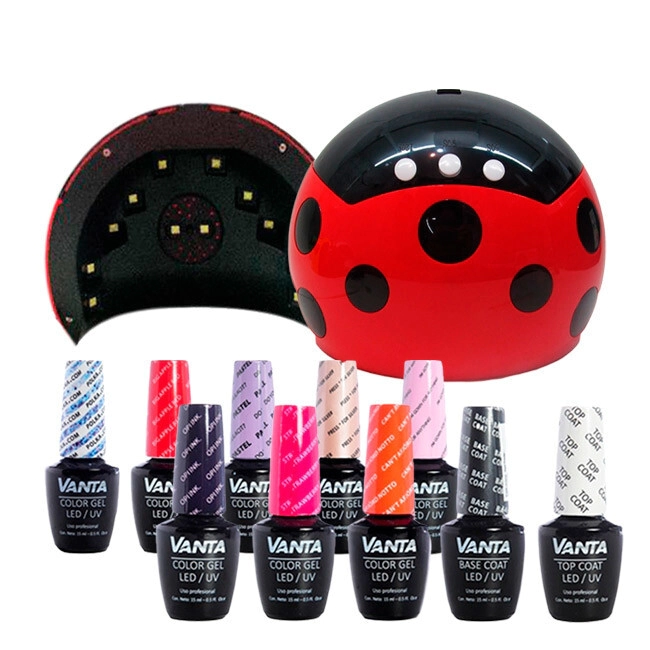 COMBO 10 ESMALTES SEMIPERMANENTE VANTA + CABINA UV/LED 24W