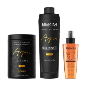 COMBO BEKIM ARGÁN SHAMPOO + MÁSCARA + PROTECTOR UV