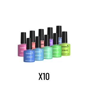 COMBO CHAMELIY  10 ESMALTES SEMIPERMANENTES