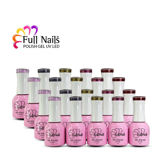 COMBO: FULL NAIL ESMALTE SEMI PERMANENTE X20