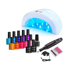 COMBO MANICURA CABINA + TORNO + 10 ESMALTES + TOP + BASE +  PRIMER