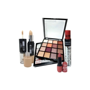COMBO TEJAR SOMBRAS + CORRECTOR + MÁSCARA + LABIAL