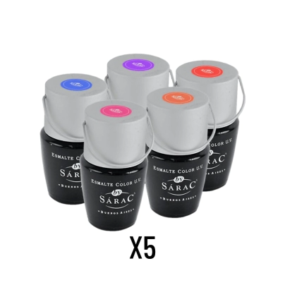 COMBO SRAC 5 ESMALTES SEMIPERMANENTES