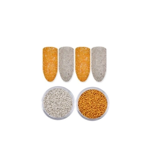 CAVIAR PARA UÑAS EN PLATEADO Y DORADO