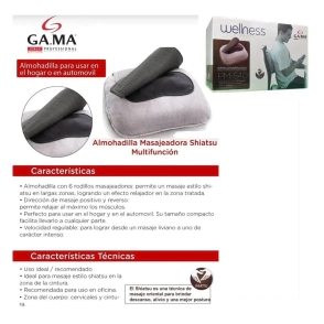 GA.MA WELLNESS ALMOHADILLA MASAJEADORA MULTIFUNCION PM540