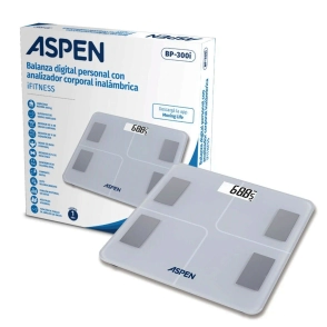ASPEN BALANZA DIGITAL PERSONAL CON ANALIZADOR CORPORAL INALAMBRICO BP-300I