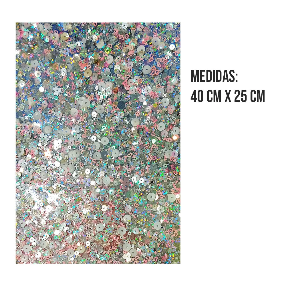 MANTEL CON ESTRELLAS Y LENTEJUELAS PARA MANICURIA