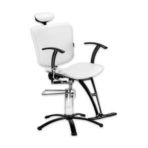 SILLÓN BARBERO LUNA HIDRÁULICO | BLANCO