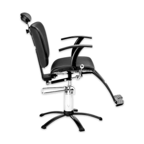 SILLÓN BARBERO LUNA HIDRÁULICO | NEGRO