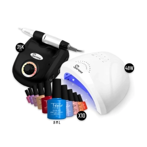 COMBO SERENA CABINA 48W + TORNO PORF 6 + 10 ESMALTES TEJAR