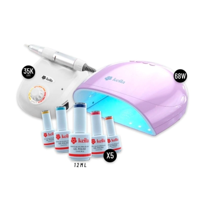COMBO KEILA CABINA DOLL PRO 68W + TORNO KEILA POWER + 5 ESMALTES