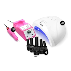 COMBO SERENA CABINA 48W + TORNO PROF 3 + 5 ESMALTES BOMPASSY