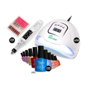 COMBO SERENA CABINA 80W + TORNO 20.000RPM + 10 ESMALTES TEJAR