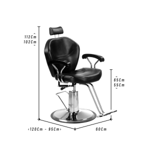 SILLÓN BARBERO EXCLUSIVE 2 NEGRO HIDRÁULICO