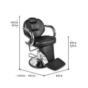 SILLÓN BARBERO EXCLUSIVE 4 NEGRO HIDRÁULICO