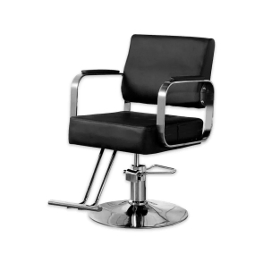 SILLÓN DE PELUQUERÍA BOSTON SILVER | NEGRO