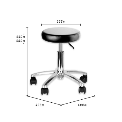 TABURETE BASE CROMADA INDIANA NEGRO
