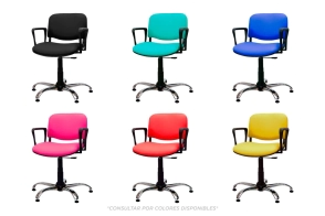 SILLÓN DE PELUQUERÍA MILANO BASE CROMO