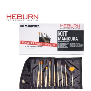 HEBURN KIT MANICURA 9 PINCELES 505